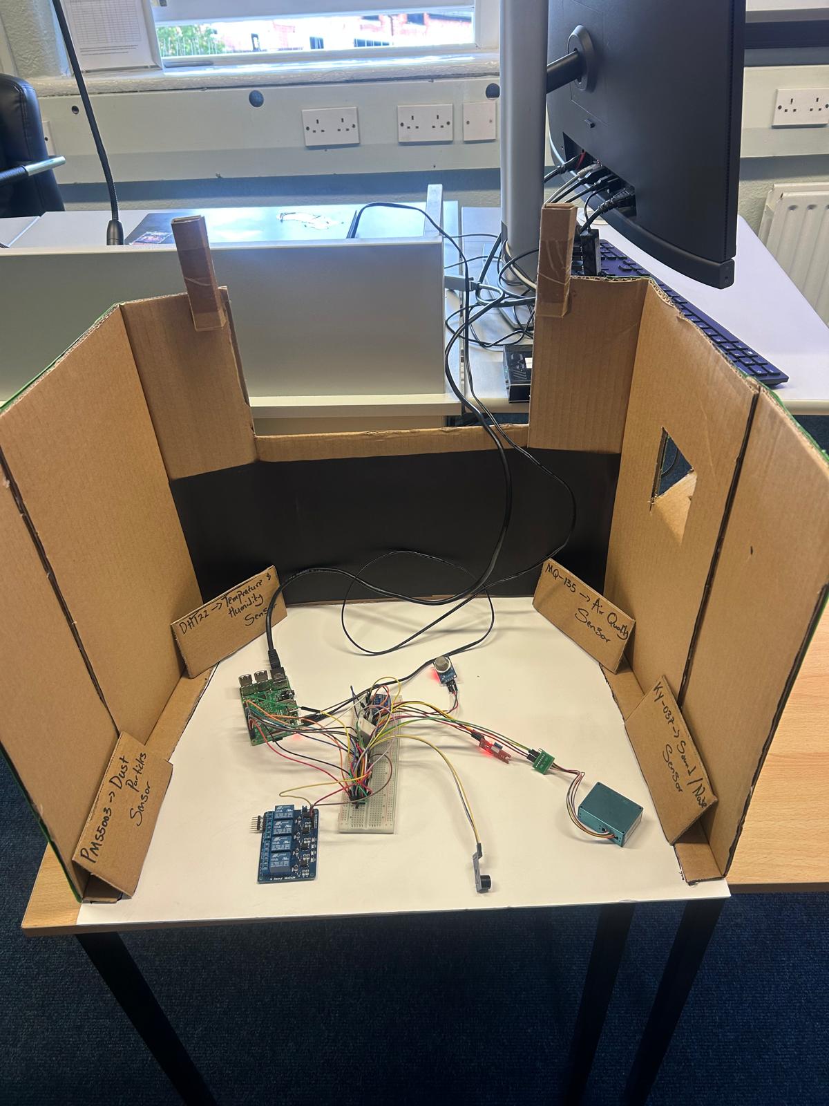 A picture of the SmartFactory Micro-Monitor hardware or breadboard